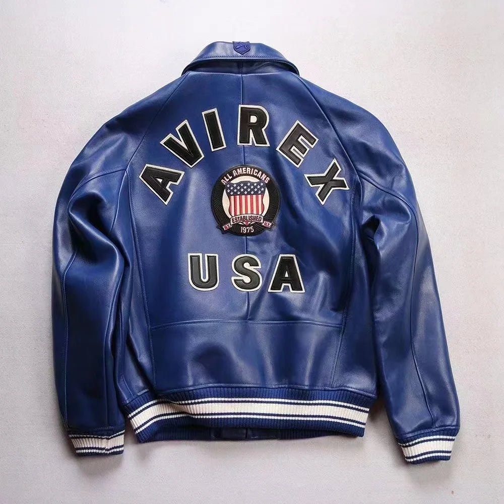 Men Hip Hop Sheep skin Varsity Jacket Embroidered Diamond Classic Casual - StepByStep