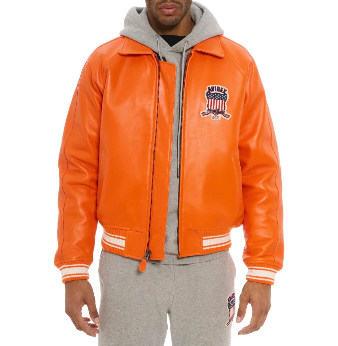 Men Hip Hop Sheep skin Varsity Jacket Embroidered Diamond Classic Casual - StepByStep