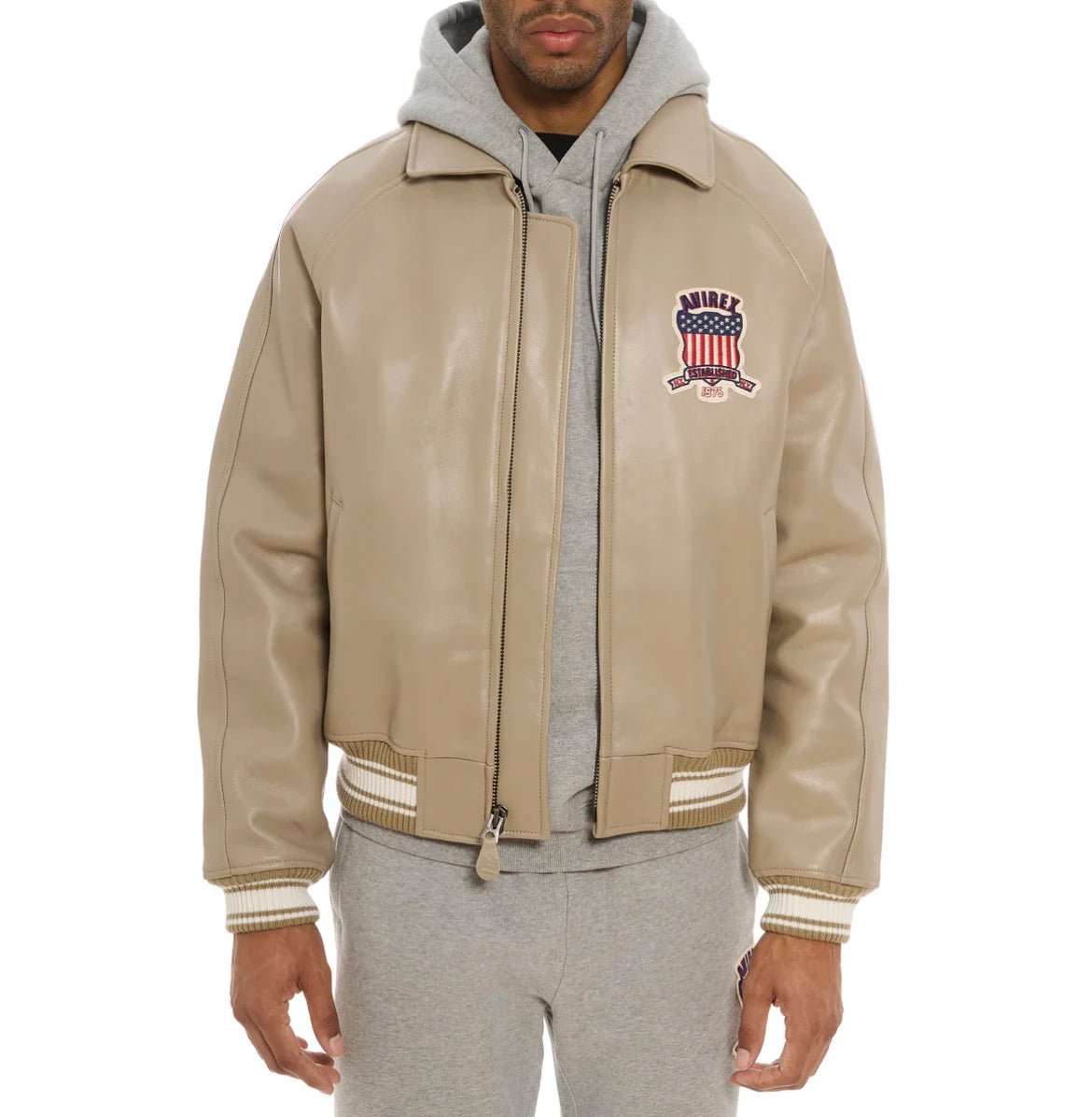 Men Hip Hop Sheep skin Varsity Jacket Embroidered Diamond Classic Casual - StepByStep