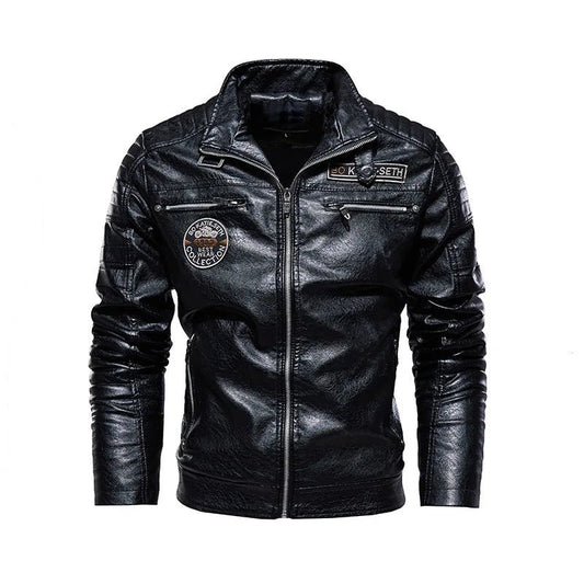 Men's Leather Jacket 2024 Autumn Winter New Plush Loose Outdoor Travel Motorcycle Coat Men Fashionable Trendy Leather Clothing - StepByStep