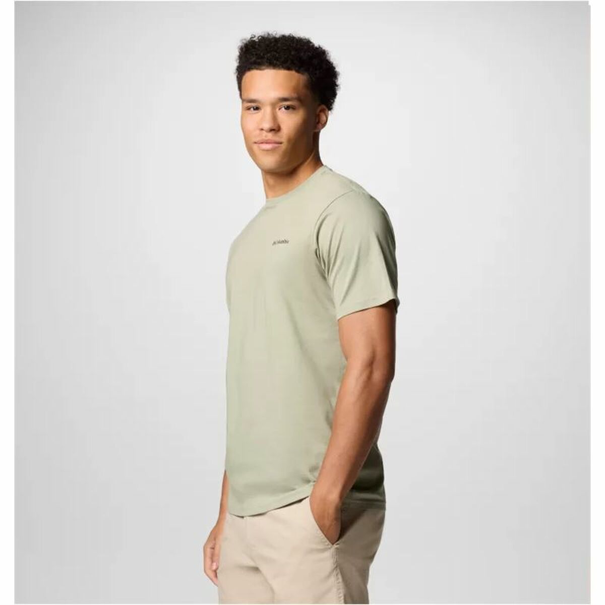 Men’s Short Sleeve T-Shirt Columbia North Cascades™ Sleeve Khaki - StepByStep