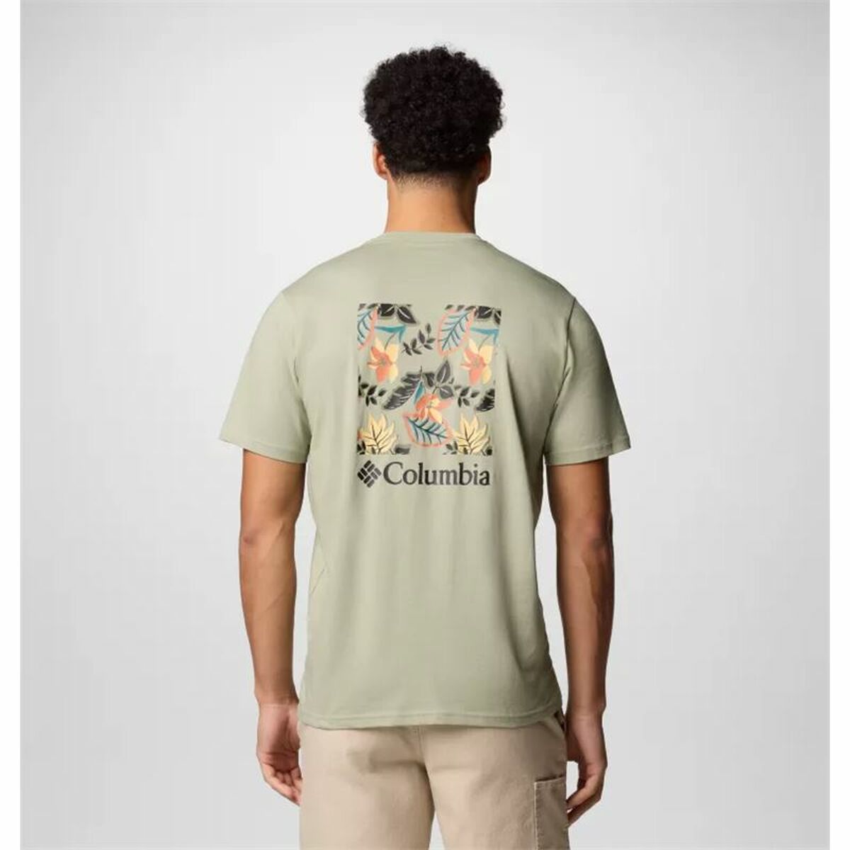 Men’s Short Sleeve T-Shirt Columbia North Cascades™ Sleeve Khaki - StepByStep