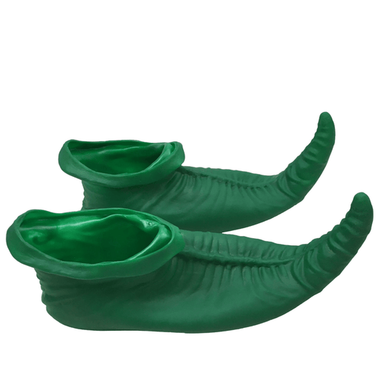 NNEDSZ ELF SHOES Christmas Costume Elves Latex Dress Up Party Xmas St Patricks Day Boots - Green - StepByStep