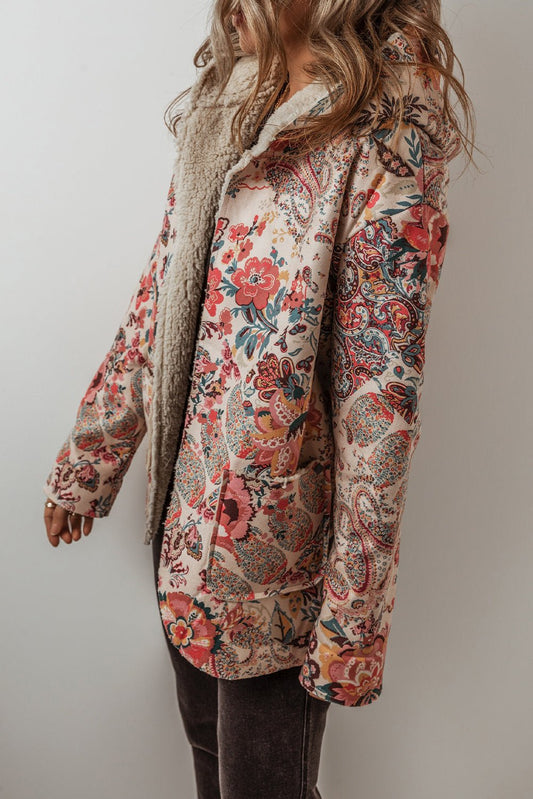 Paisley Sherpa - Lined Hooded Jacket - StepByStep