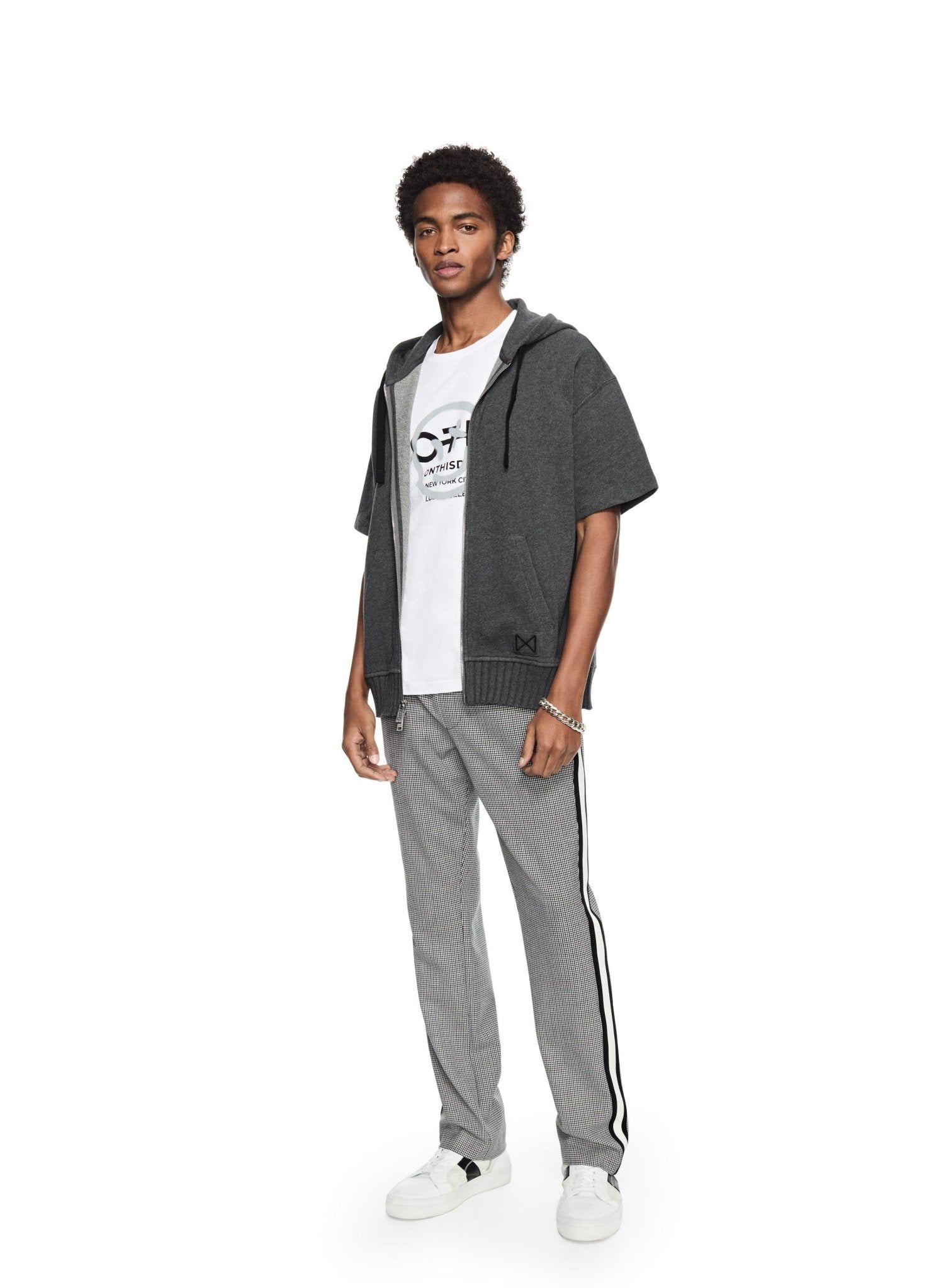 Short Sleeve Zip - up Hoodie - StepByStep