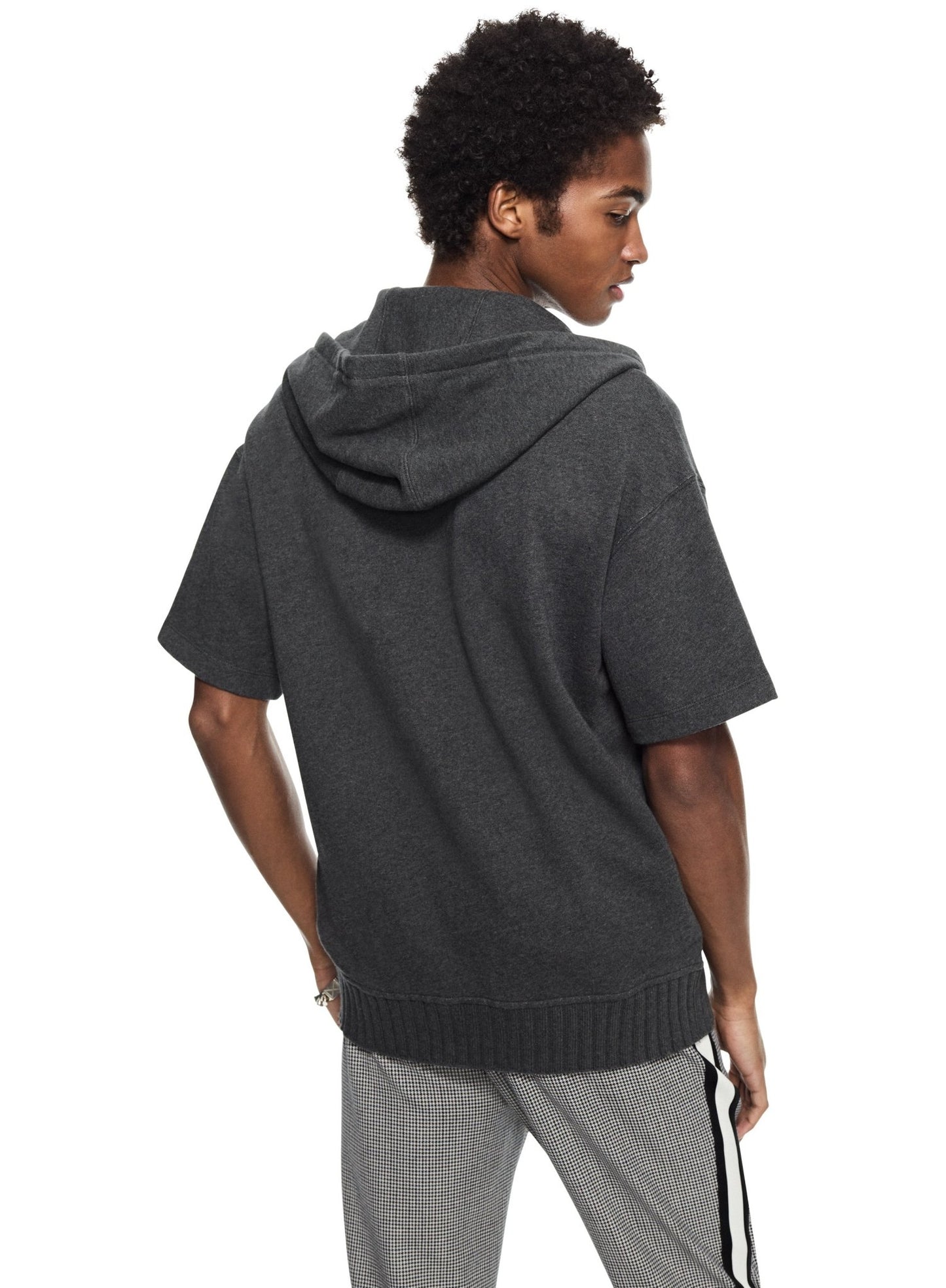 Short Sleeve Zip - up Hoodie - StepByStep