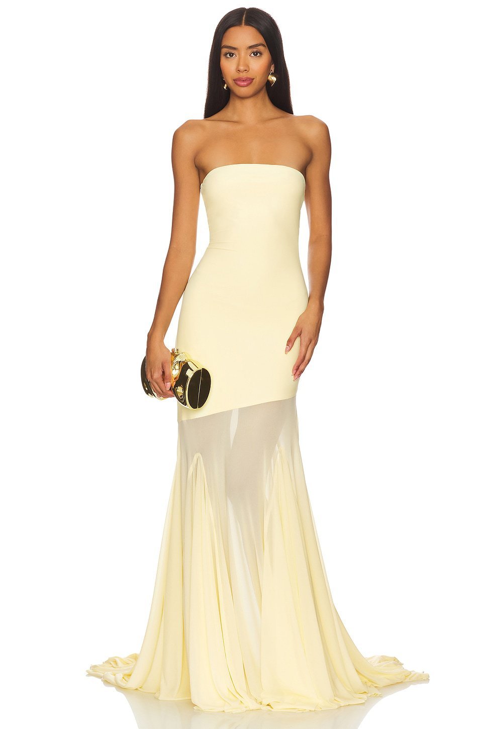 Strapless Bodycon Mesh Dress For Women, Fitted, Solid Color, SoHo, BYMANYC New York. - StepByStep