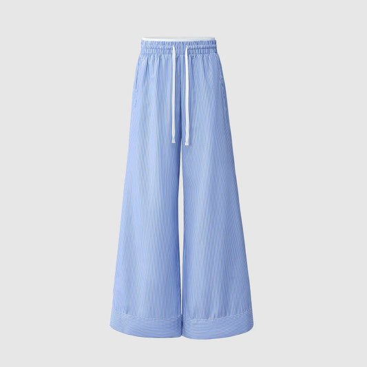 Striped Wide - Leg Pants, Hamptons | Women - BYMANYC ® New York - StepByStep