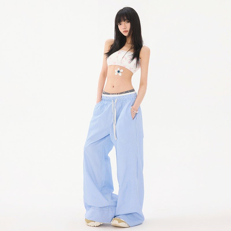 Striped Wide - Leg Pants, Hamptons | Women - BYMANYC ® New York - StepByStep