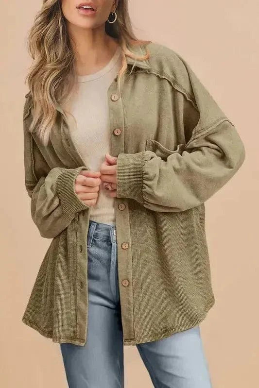 Waffle Knit Harmony Shacket - StepByStep