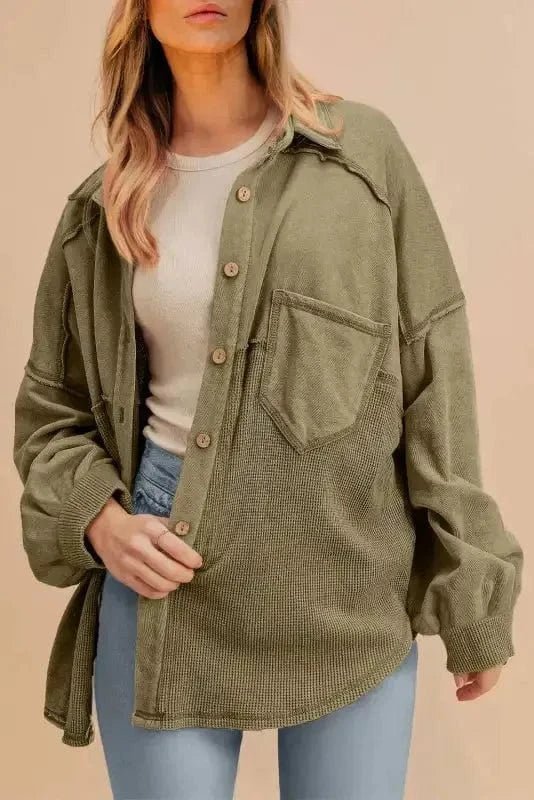 Waffle Knit Harmony Shacket - StepByStep