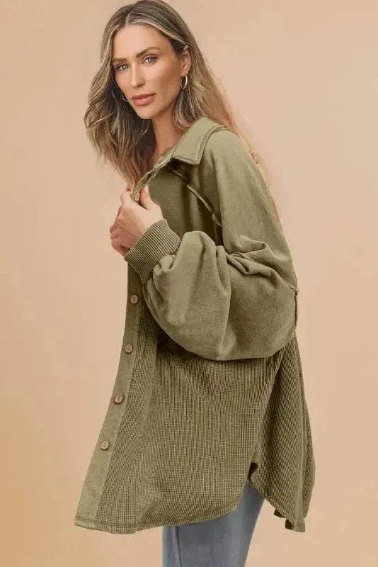 Waffle Knit Harmony Shacket - StepByStep