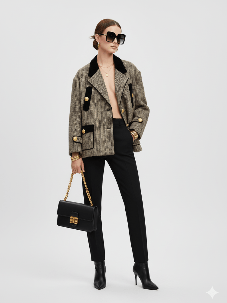 WEST VILLAGE Herringbone Tweed Jacket BYMANYC ® New York - StepByStep