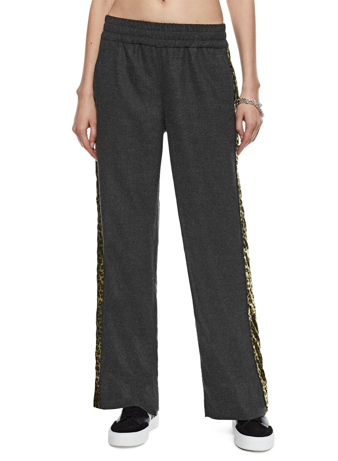 Wide Leg Track Pant (Charcoal Heather) - StepByStep