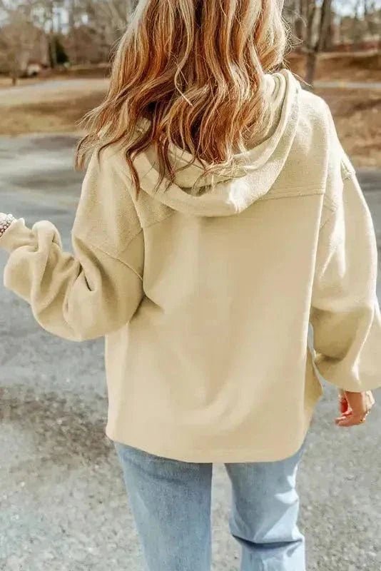 Zip - Up Hooded Jacket With Flap Pockets - StepByStep