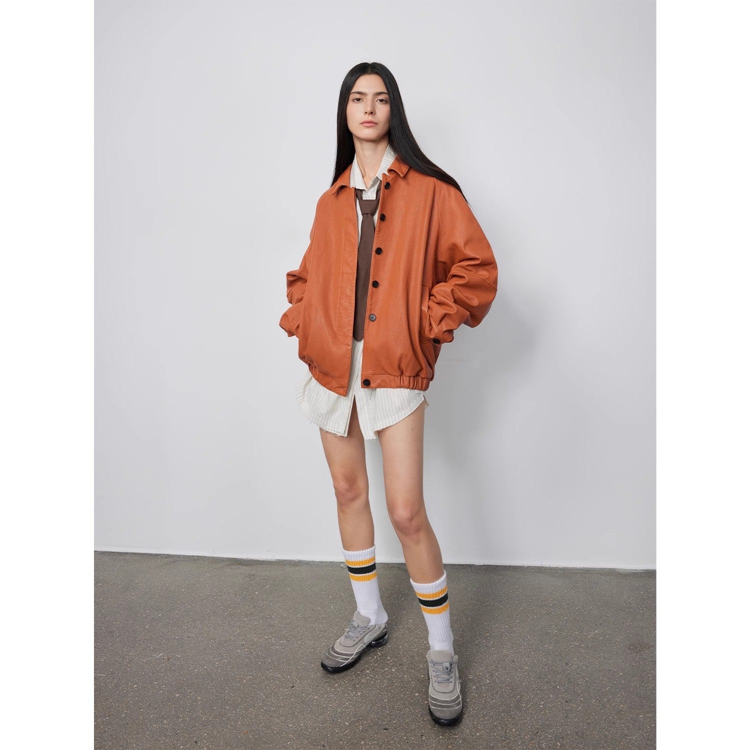 Heavy Wash Waxed Sheepskin Jacket Genuine Leather Outerwear "Sydney Reincarnation" "Sydney Reincarnation"-0