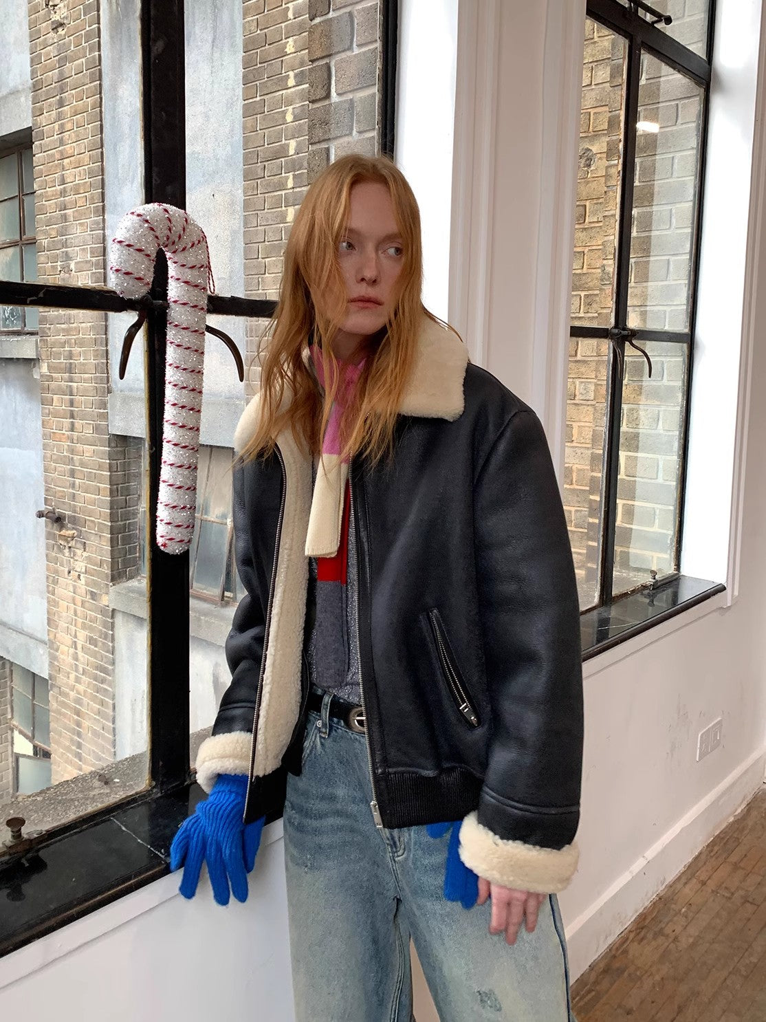 Speedy Flow Casual Motorcycle Style Imported Merino Sheepskin Jacket-0