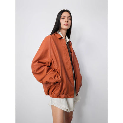 Heavy Wash Waxed Sheepskin Jacket Genuine Leather Outerwear "Sydney Reincarnation" "Sydney Reincarnation"-1