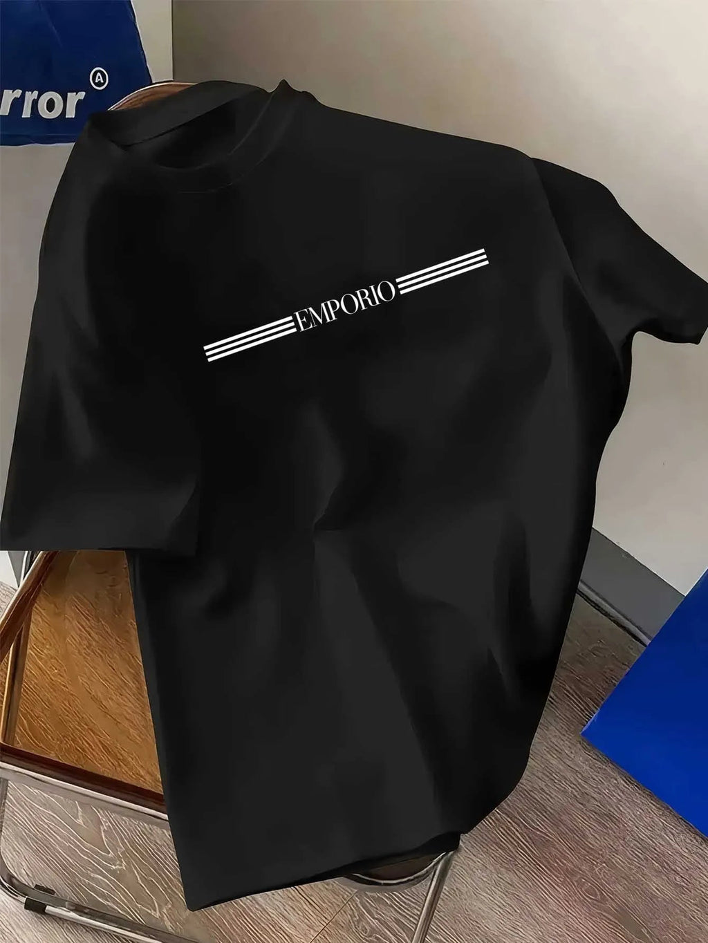 100% pure cotton men's luxurious brand letter print T-shirt, short - sleeved T-shirt, high - quality men's clothing, streetwear - StepByStepNow