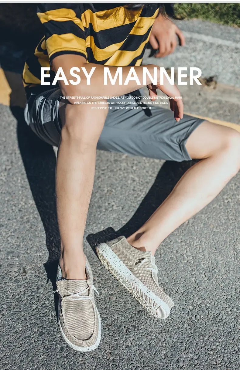 2025 Fashion Men's Casual Loafers Summer Canvas Comfortable New Luxury Brand Designer Denim Sports Walking Shoes Tenis Masculino - StepByStepNow