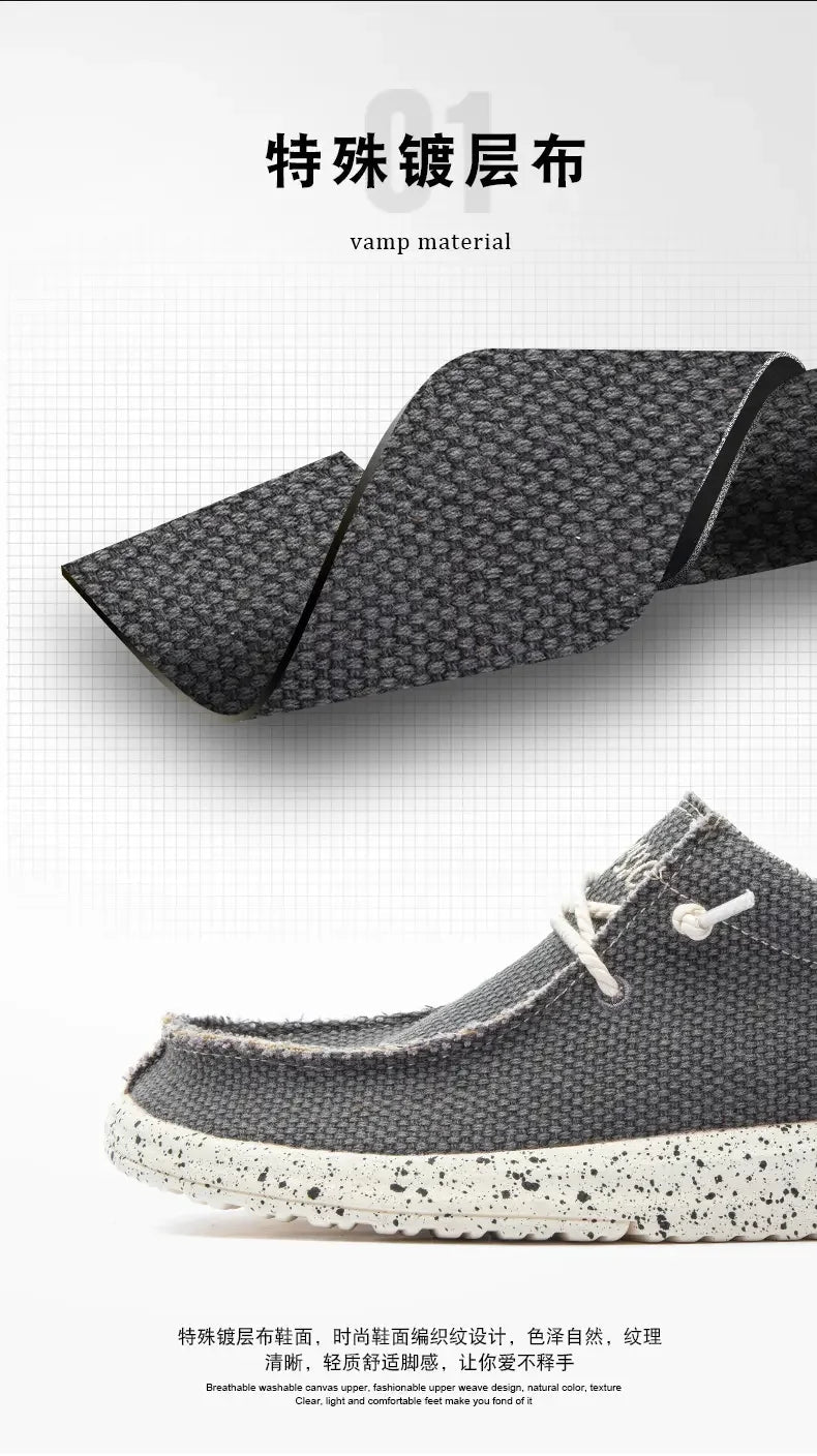2025 Fashion Men's Casual Loafers Summer Canvas Comfortable New Luxury Brand Designer Denim Sports Walking Shoes Tenis Masculino - StepByStepNow
