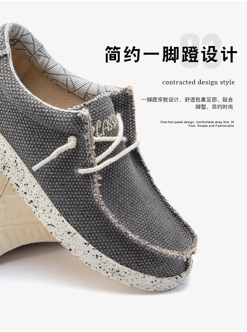 2025 Fashion Men's Casual Loafers Summer Canvas Comfortable New Luxury Brand Designer Denim Sports Walking Shoes Tenis Masculino - StepByStepNow