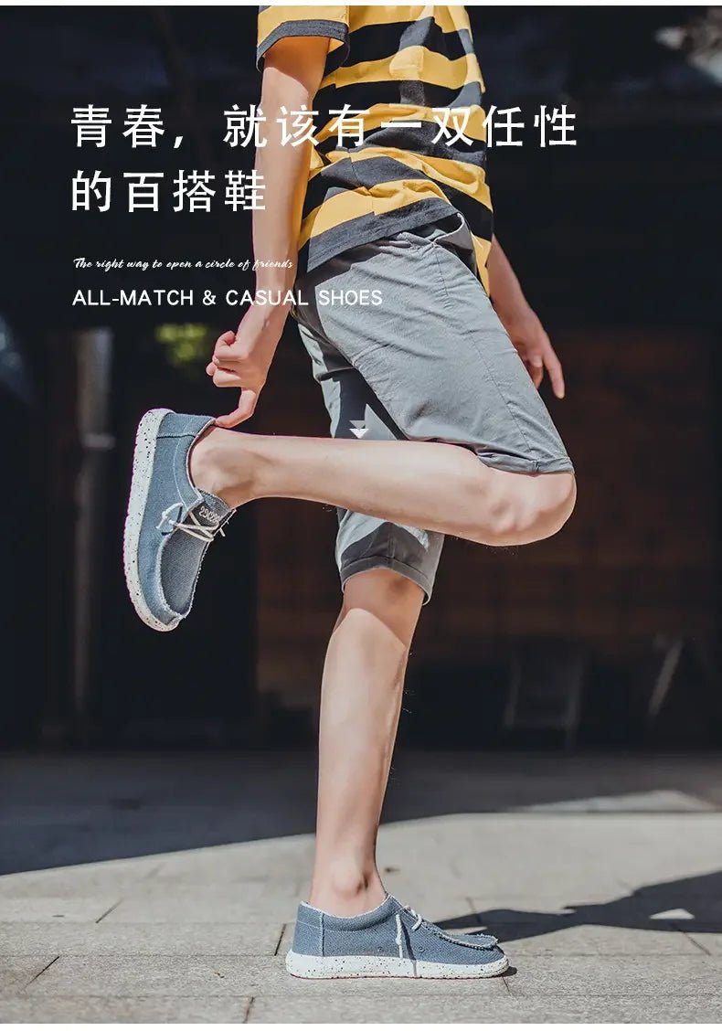 2025 Fashion Men's Casual Loafers Summer Canvas Comfortable New Luxury Brand Designer Denim Sports Walking Shoes Tenis Masculino - StepByStepNow