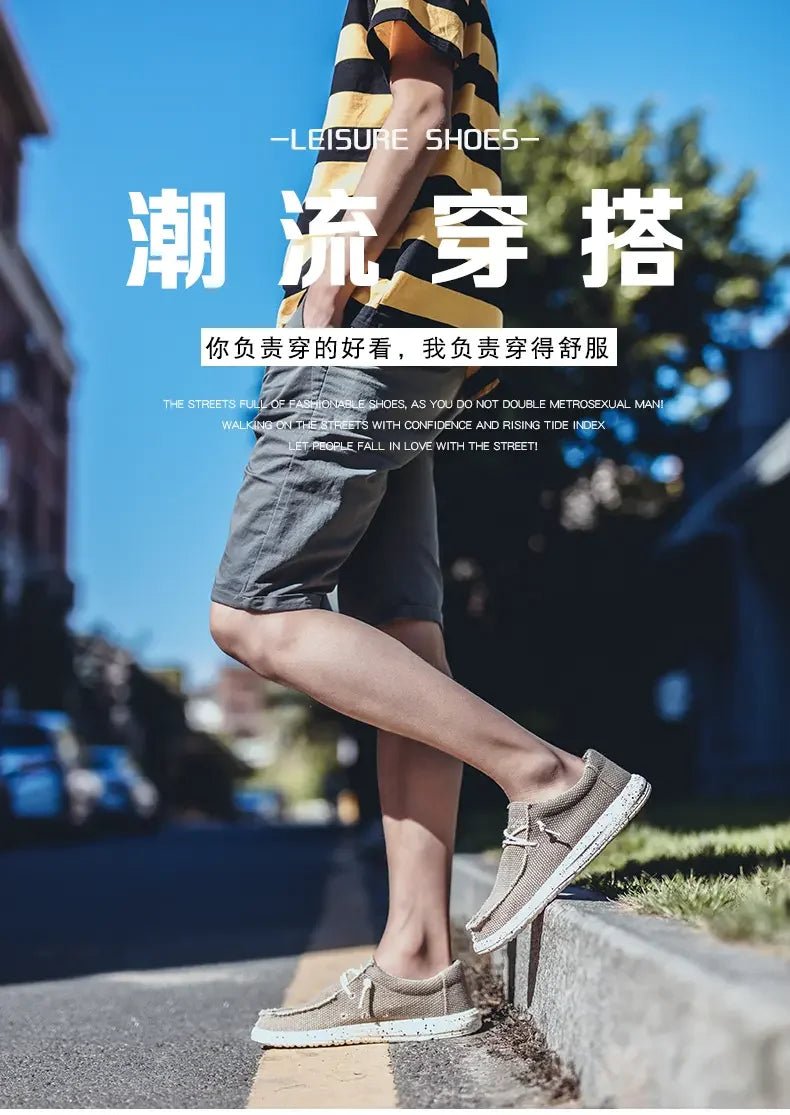 2025 Fashion Men's Casual Loafers Summer Canvas Comfortable New Luxury Brand Designer Denim Sports Walking Shoes Tenis Masculino - StepByStepNow