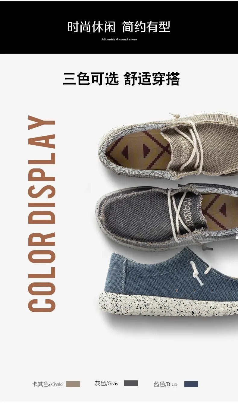 2025 Fashion Men's Casual Loafers Summer Canvas Comfortable New Luxury Brand Designer Denim Sports Walking Shoes Tenis Masculino - StepByStepNow