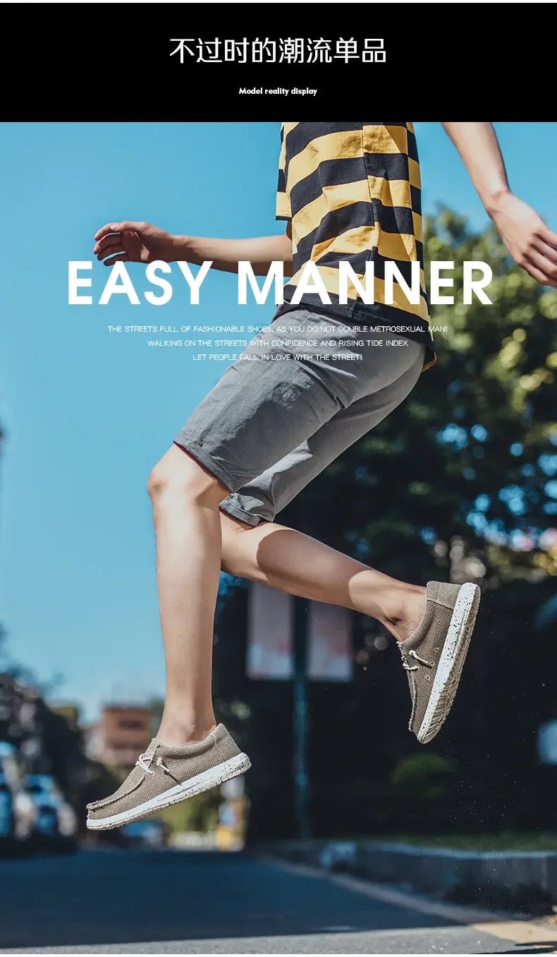 2025 Fashion Men's Casual Loafers Summer Canvas Comfortable New Luxury Brand Designer Denim Sports Walking Shoes Tenis Masculino - StepByStepNow