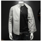 2025 Men Leather Jacket Stand Collar Slim Pu Leather Jacket Autumn Fashion Men Motorcycle Causal Coat Male Moto Biker Coat - StepByStep
