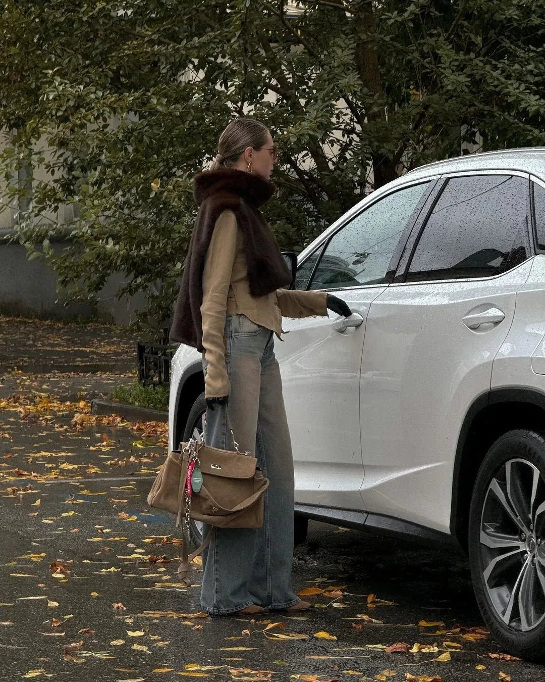 Pelliccia sintetica Dolcevita Eco di visone senza maniche - StepByStepNow