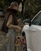 Pelliccia sintetica Dolcevita Eco di visone senza maniche - StepByStepNow