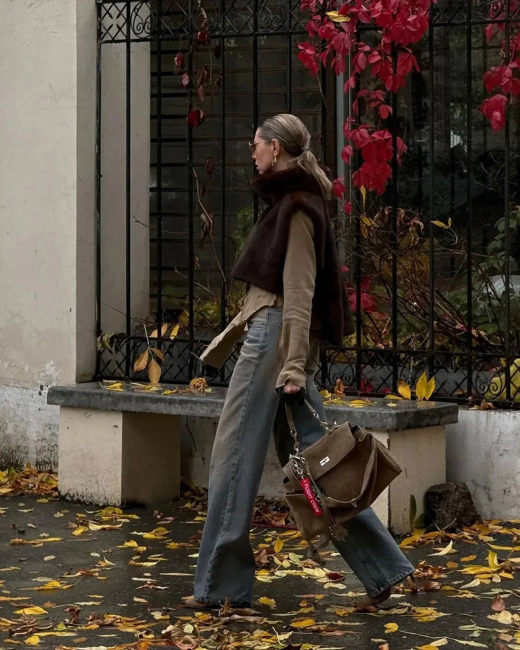 Pelliccia sintetica Dolcevita Eco di visone senza maniche - StepByStepNow