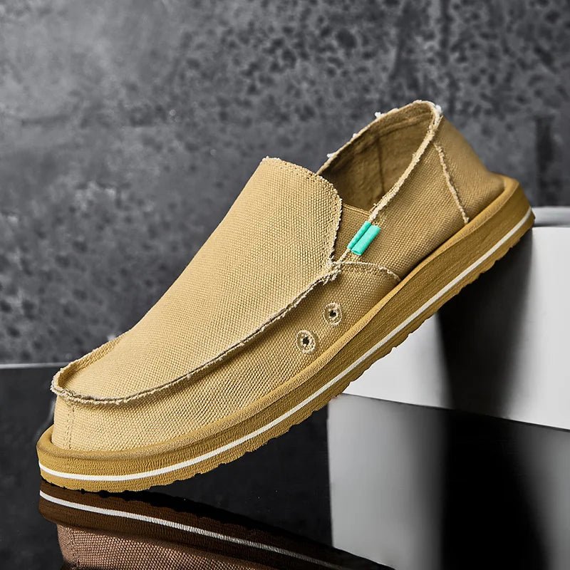 2025 New Spring Handmade Canvas Casual Men Shoes Design Fashion Sneakers Man Loafers Breathable Low Top Flat Shoes Soft Driving - StepByStepNow