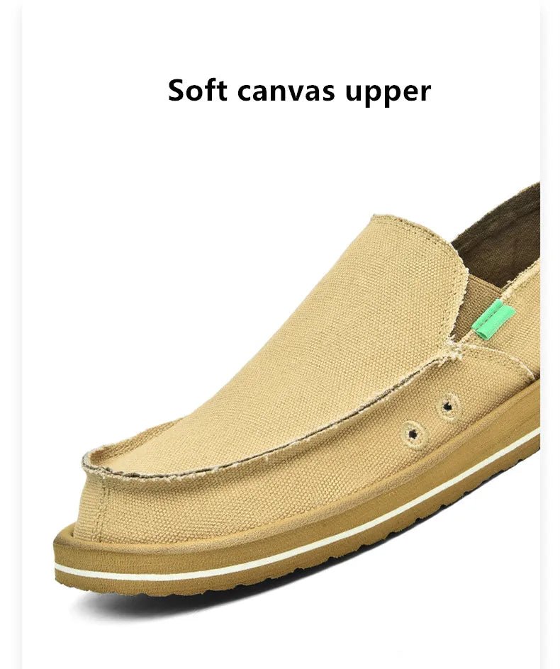 2025 New Spring Handmade Canvas Casual Men Shoes Design Fashion Sneakers Man Loafers Breathable Low Top Flat Shoes Soft Driving - StepByStepNow