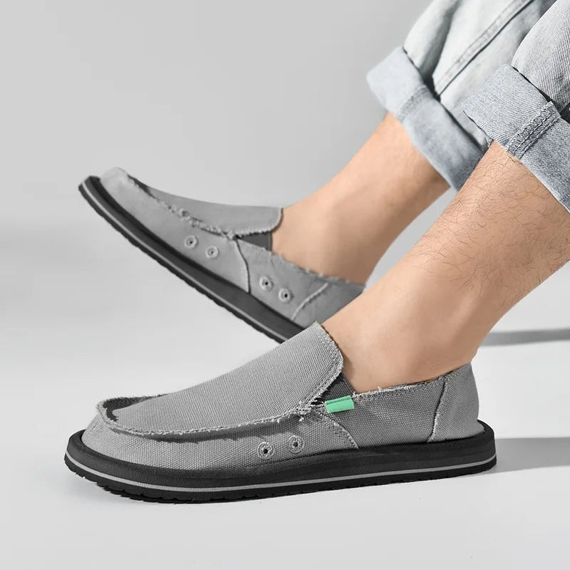 2025 New Spring Handmade Canvas Casual Men Shoes Design Fashion Sneakers Man Loafers Breathable Low Top Flat Shoes Soft Driving - StepByStepNow