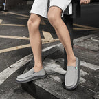2025 New Spring Handmade Canvas Casual Men Shoes Design Fashion Sneakers Man Loafers Breathable Low Top Flat Shoes Soft Driving - StepByStepNow