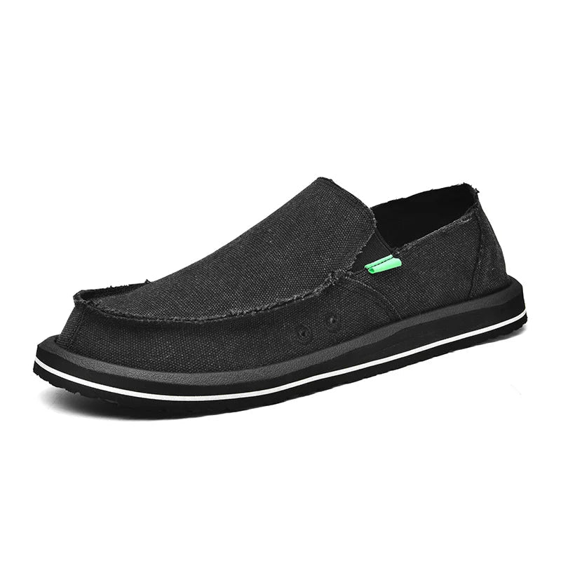 2025 New Spring Handmade Canvas Casual Men Shoes Design Fashion Sneakers Man Loafers Breathable Low Top Flat Shoes Soft Driving - StepByStepNow