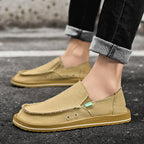 2025 New Spring Handmade Canvas Casual Men Shoes Design Fashion Sneakers Man Loafers Breathable Low Top Flat Shoes Soft Driving - StepByStepNow