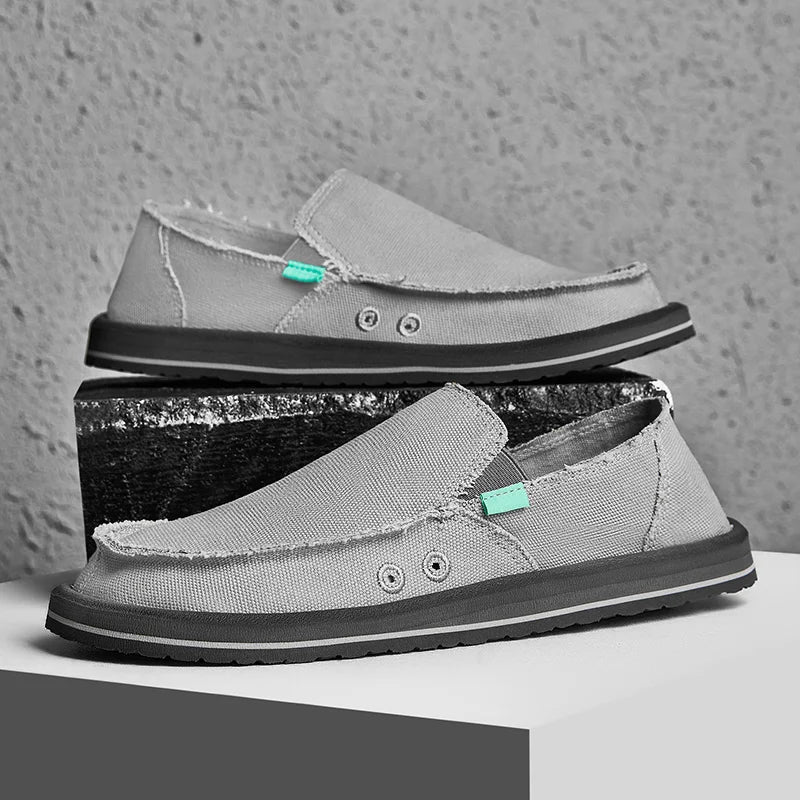 2025 New Spring Handmade Canvas Casual Men Shoes Design Fashion Sneakers Man Loafers Breathable Low Top Flat Shoes Soft Driving - StepByStepNow