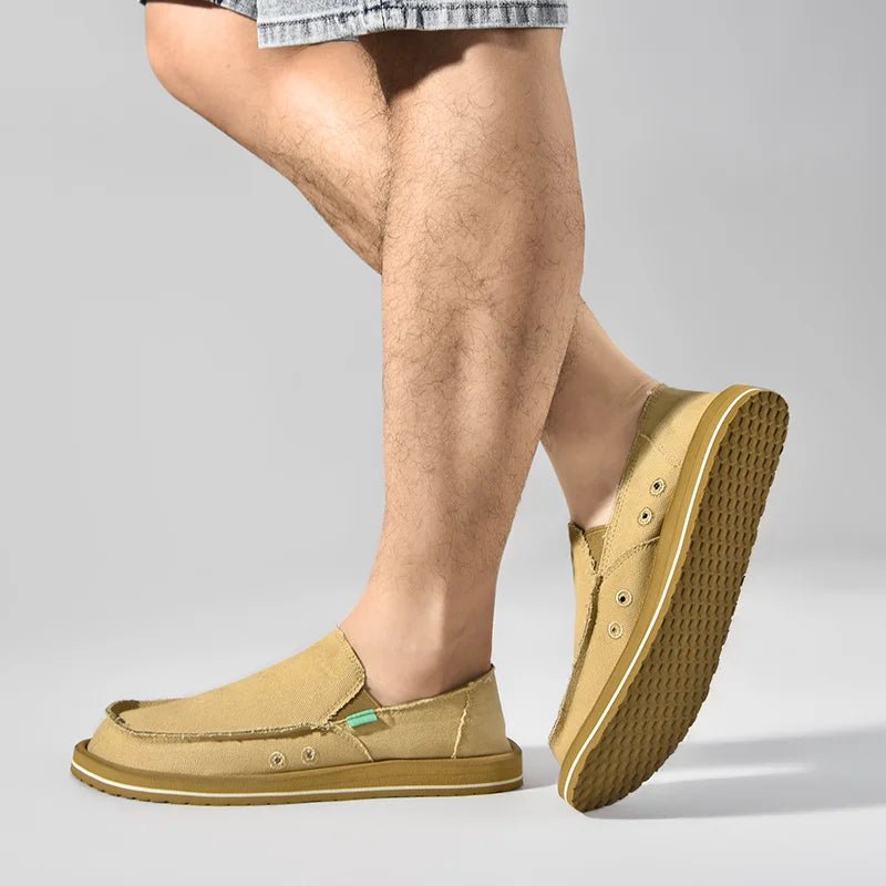 2025 New Spring Handmade Canvas Casual Men Shoes Design Fashion Sneakers Man Loafers Breathable Low Top Flat Shoes Soft Driving - StepByStepNow