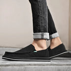 2025 New Spring Handmade Canvas Casual Men Shoes Design Fashion Sneakers Man Loafers Breathable Low Top Flat Shoes Soft Driving - StepByStepNow