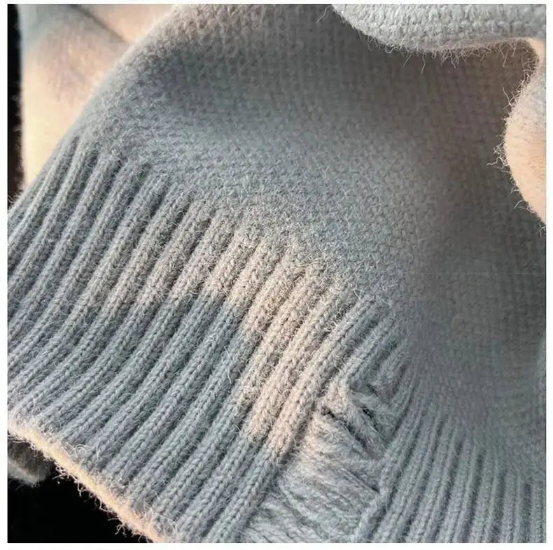 2025 Y2k Streetwear Maglione da uomo Nuovo Retro Foro con frange Maglione Allentato Versatile Maglieria Pullover Manica lunga Maglioni Abbigliamento - StepByStepNow