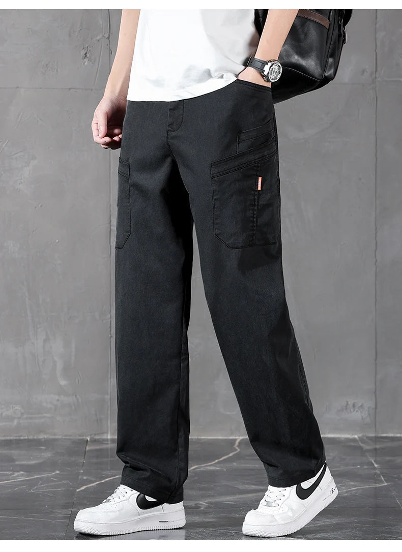 2026 Edition Lyocell Straight Casual Pants – Korean Streetwear Trousers - StepByStepNow