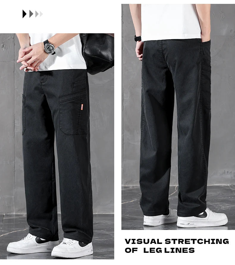2026 Edition Lyocell Straight Casual Pants – Korean Streetwear Trousers - StepByStepNow