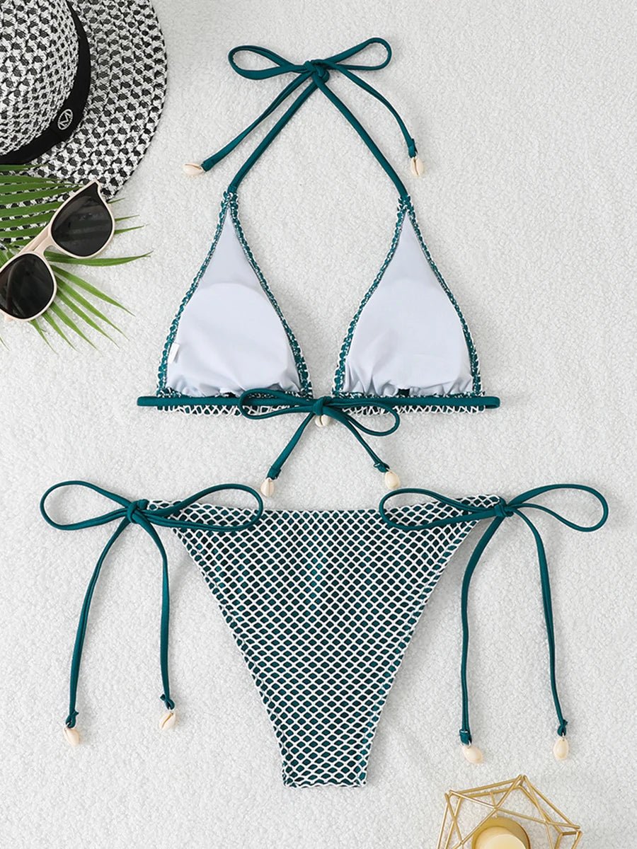 Women’s Halter-Neck Triangle Bikini — Image 15