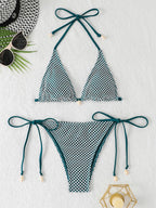 2026 Halter String Triangle Bikini Women Sexy Swimwear Female Mesh Swimsuit Solid Bathers Bathing Swimming Swim Suit Beachwear - StepByStepNow