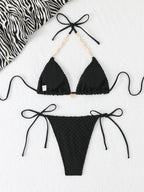 Women’s Halter-Neck Triangle Bikini — Image 40