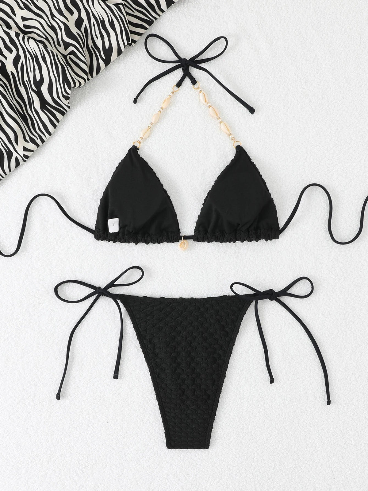 Women’s Halter-Neck Triangle Bikini — Image 40
